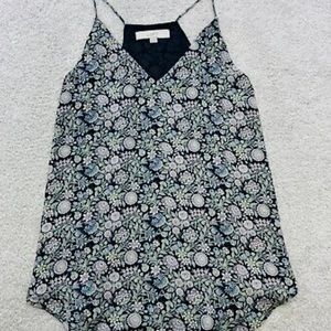 LOFT Women's Multicolor Floral Sleeveless Blouse XS spaghetti straps sweet cami